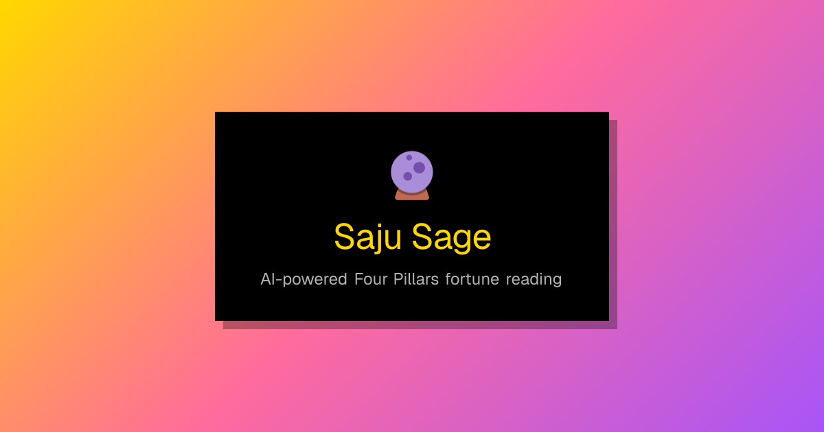 Today's Fortune — Saju Sage